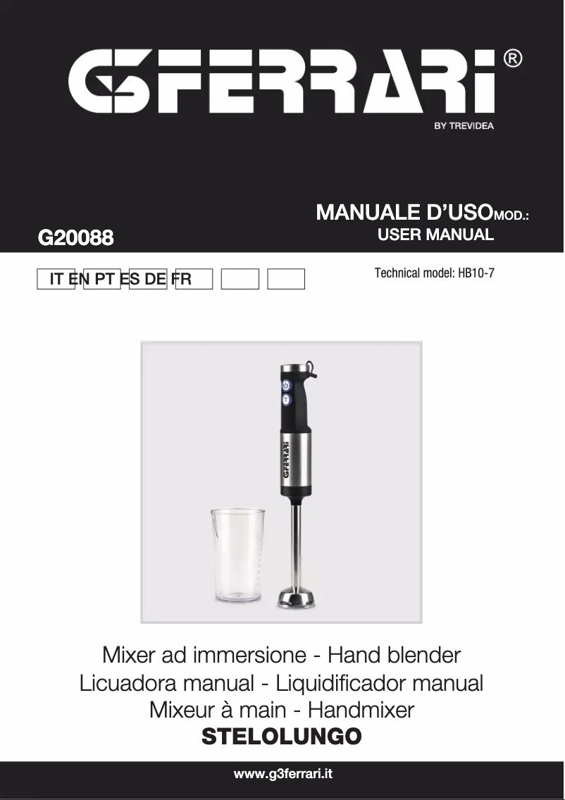 Page n°1 - Manuel utilisateur G3 Ferrari Stelolungo G20088