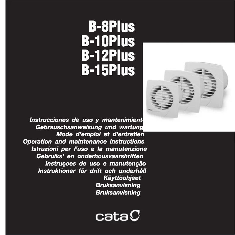 Página 1 del manual Manual de usuario CATA B-8 Plus