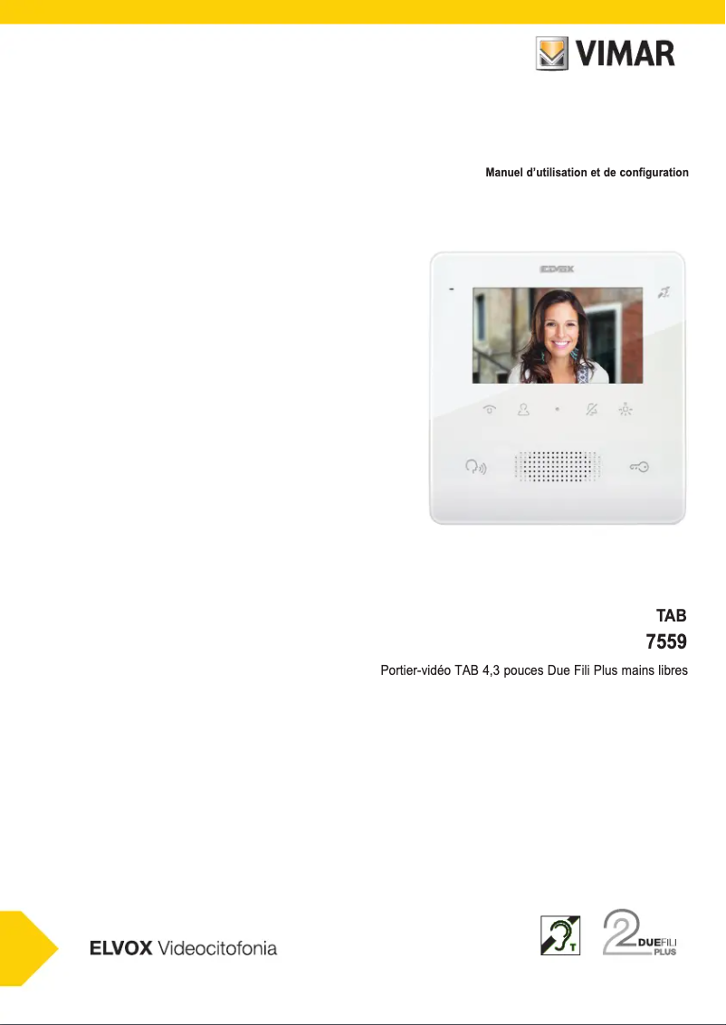 Image de la première page du manuel de l'appareil ELVOX 7559