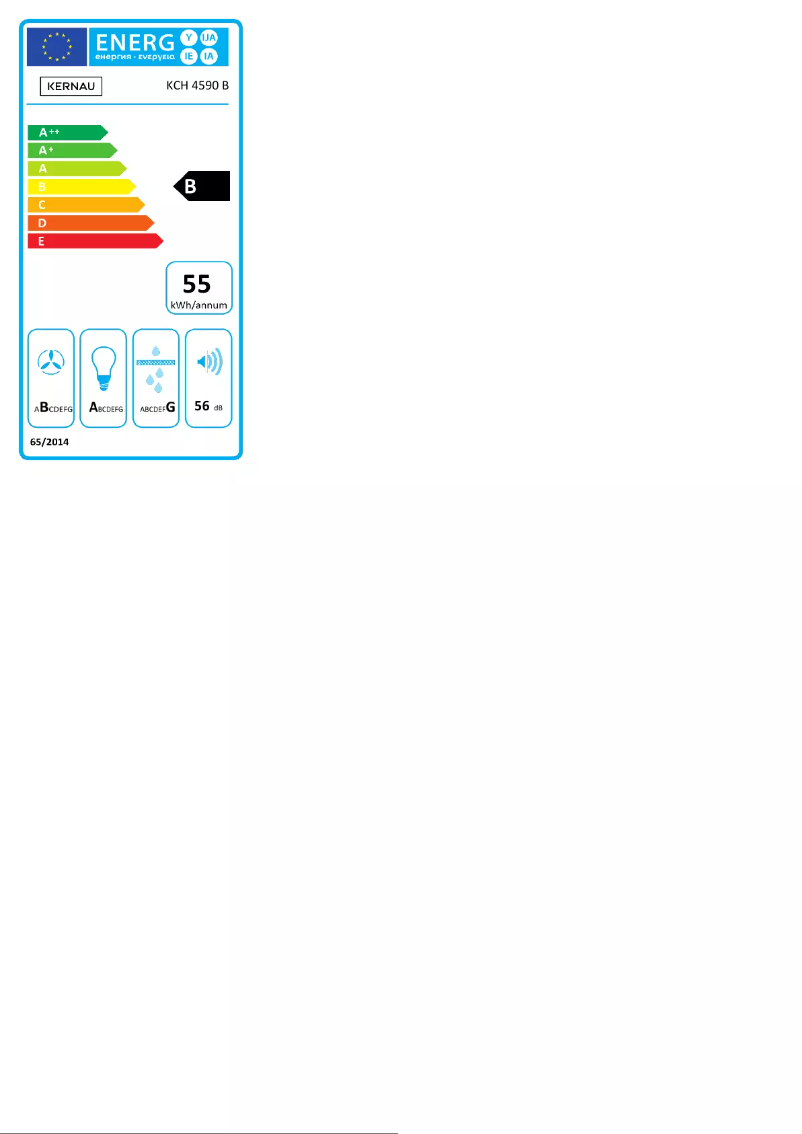 Página 1 del manual Etiqueta energética Kernau KCH 4590 B