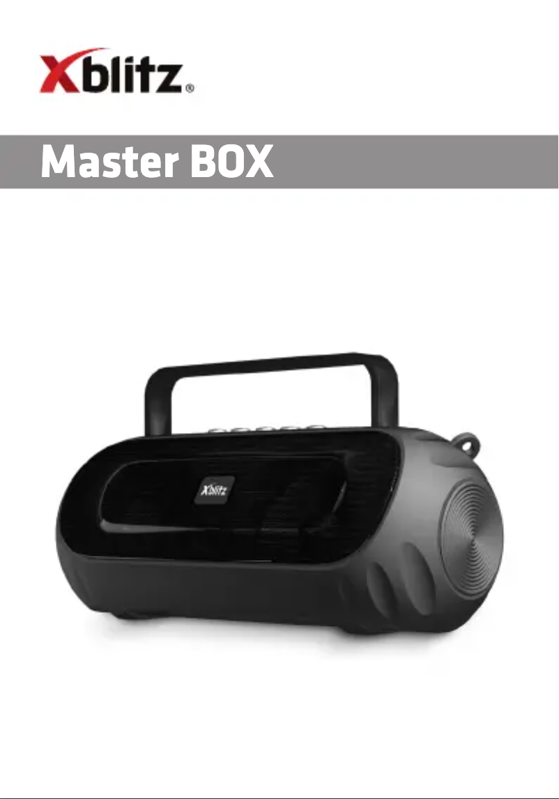 Page n°1 - Manuel utilisateur Xblitz Master Box