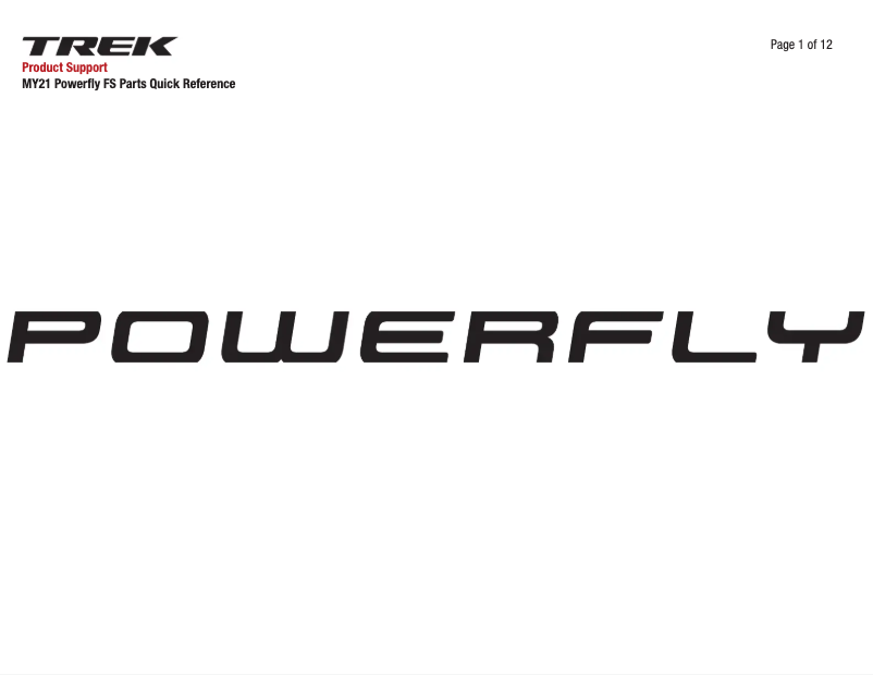 Page 1 de la notice Guide de démarrage rapide Trek Powerfly FS 9 Equipped