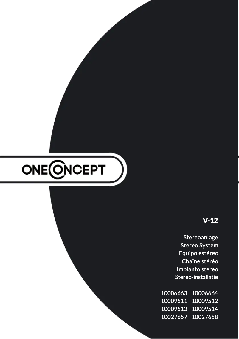 Página 1 del manual Manual de usuario OneConcept V-12