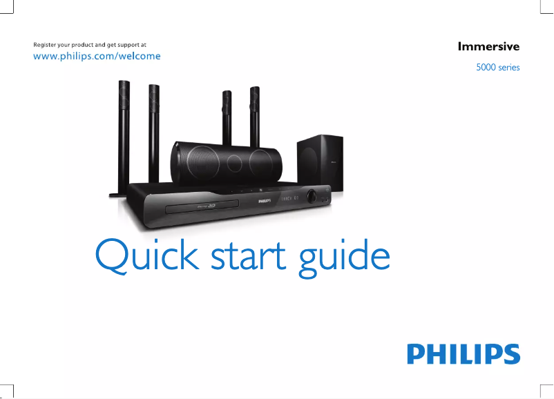 Page 1 de la notice Manuel utilisateur Philips Immersive Sound HTS5591