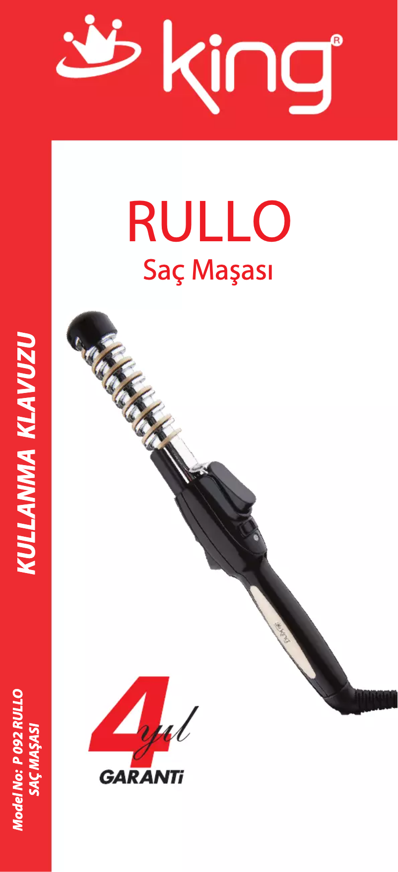 Page n°1 - Manuel utilisateur King P-092