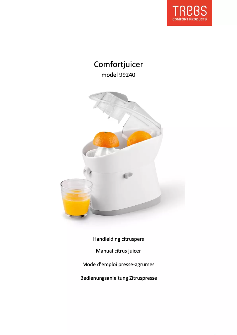 Page 1 de la notice Manuel utilisateur Trebs Comfortjuicer 99240