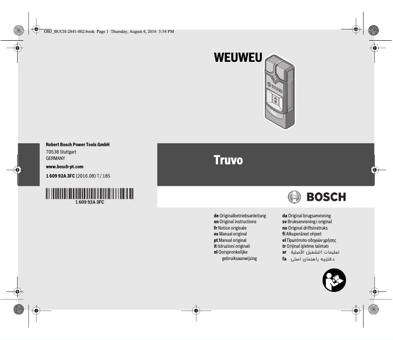 Imagen de la primera página del manual del dispositivo Truvo