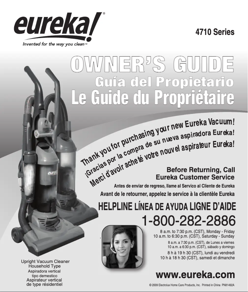 Page 1 de la notice Manuel utilisateur Electrolux LightSpeed 4700D