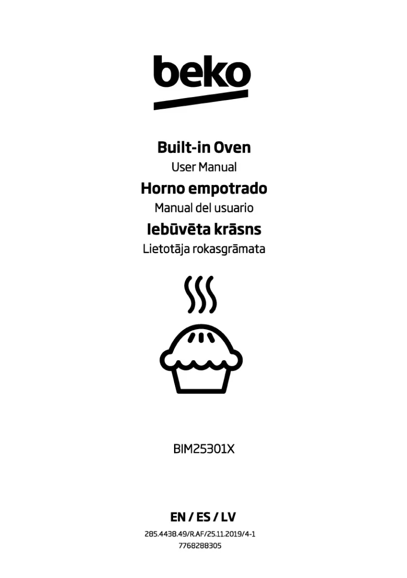 Page 1 de la notice Manuel utilisateur Beko BIM25301X