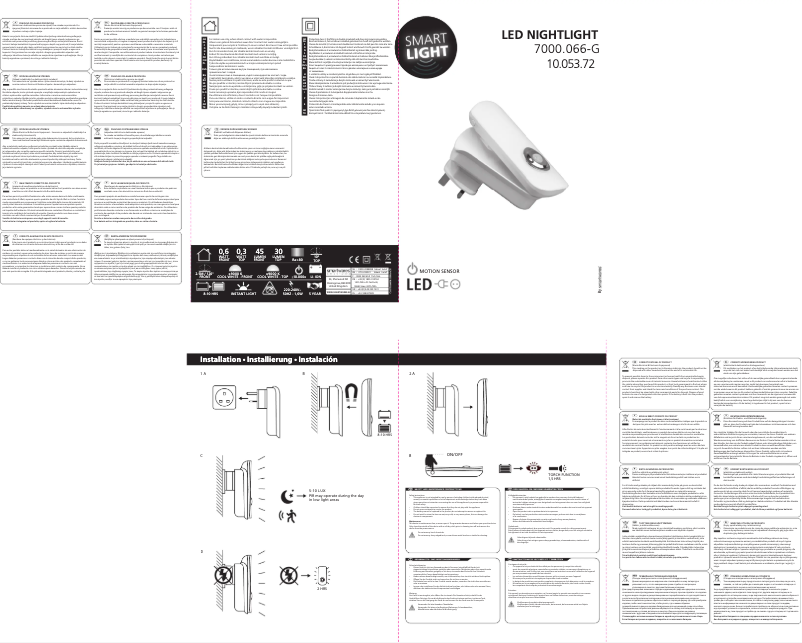 Page n°1 - Manuel utilisateur Smartwares 10.053.72
