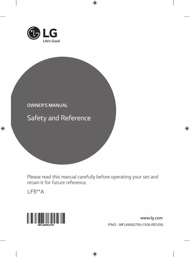 Page 1 of the manual User Manual LG 32LF513A