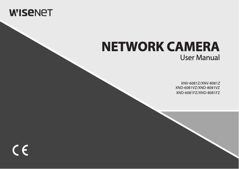 Page n°1 - Manuel utilisateur Wisenet XND-6081FZ