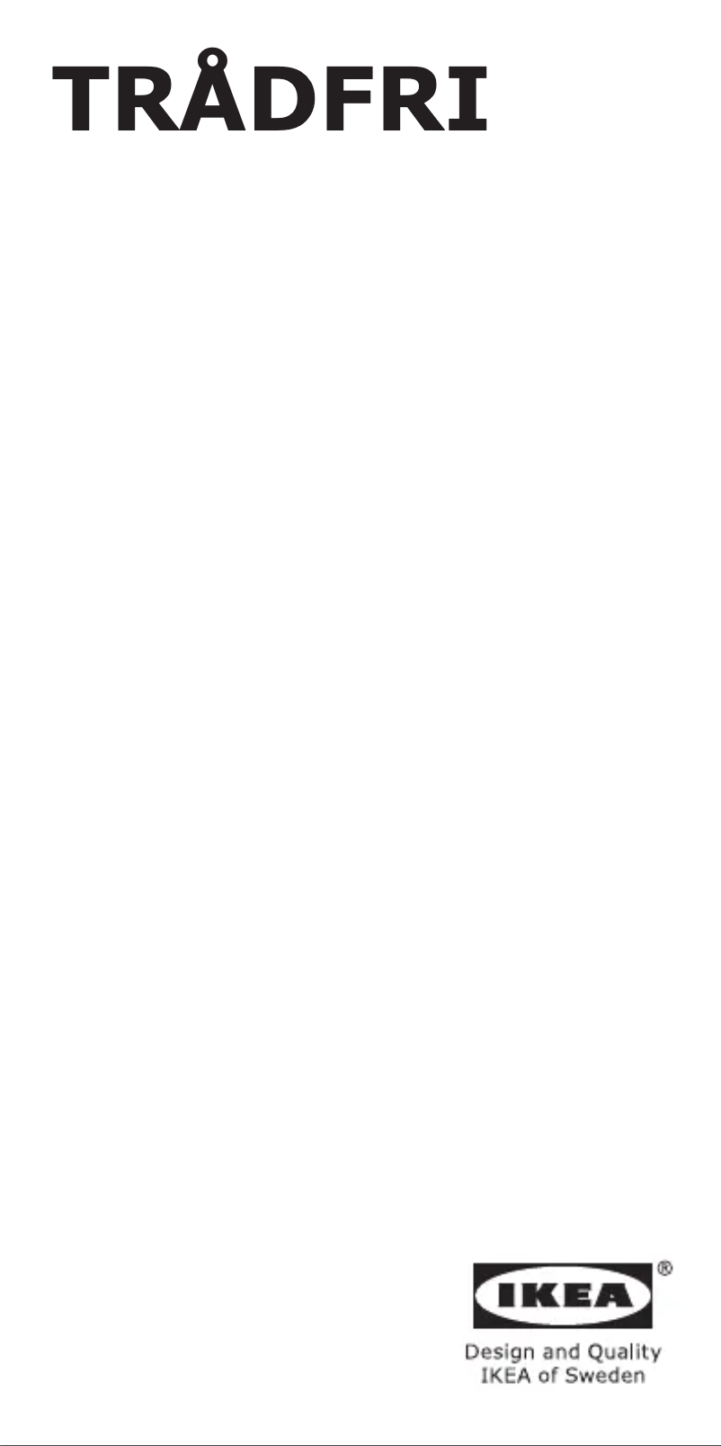 Page 1 de la notice Manuel utilisateur Ikea TRÅDFRI 005.176.30