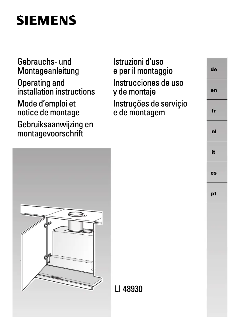 Page n°1 - Mode d'emploi Siemens LI48932