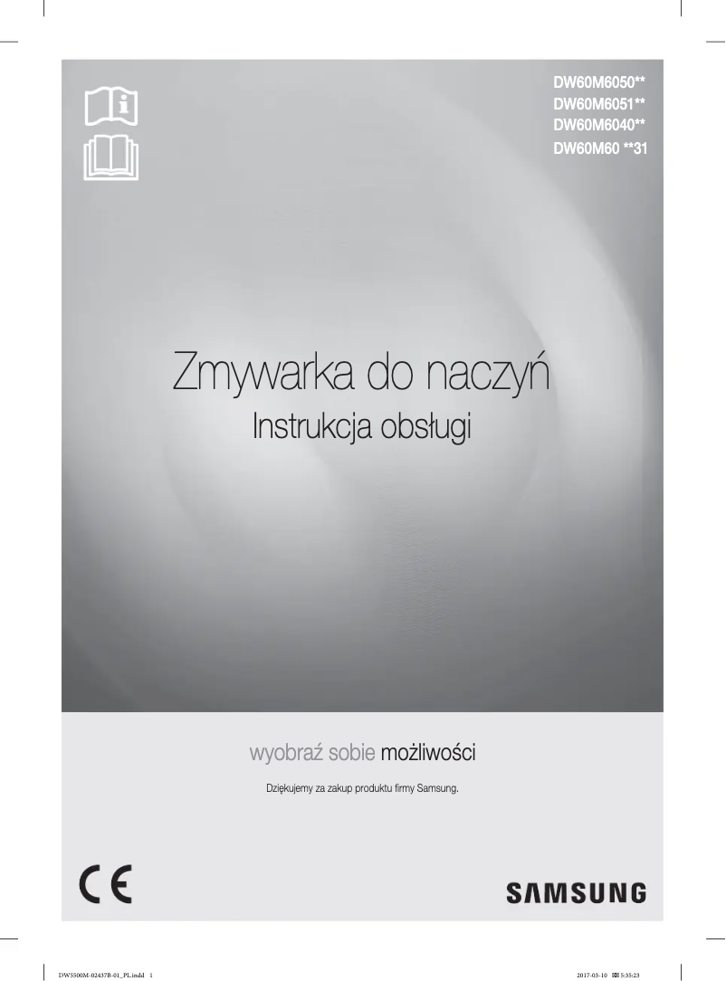 Page 1 de la notice Manuel utilisateur Samsung DW60M6051BB