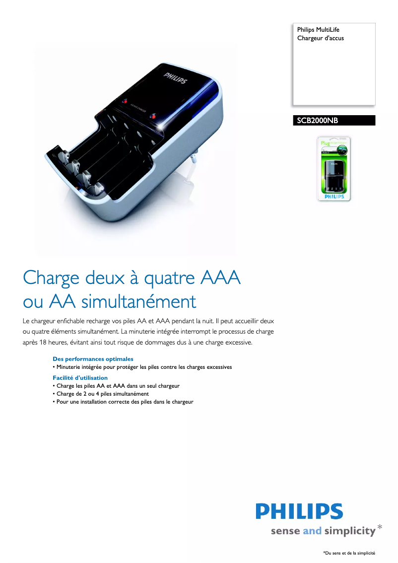 Image de la première page du manuel de l'appareil SCB2000NB