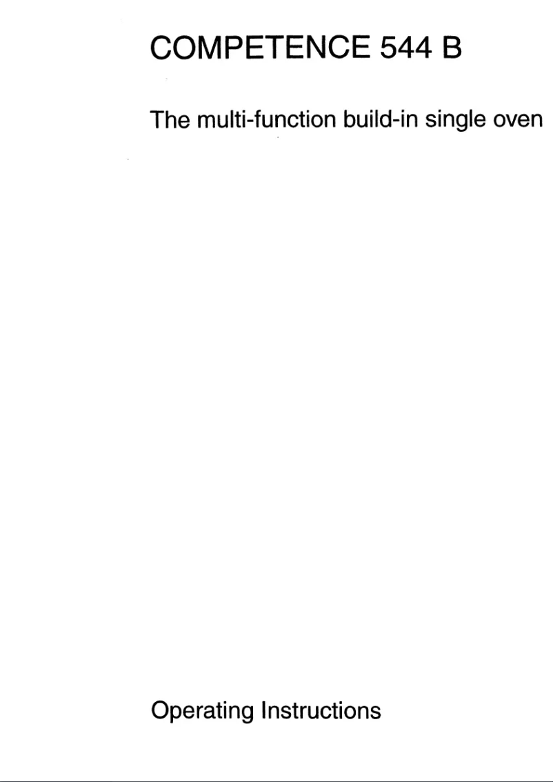 Page n°1 - Manuel utilisateur AEG Competence 544B