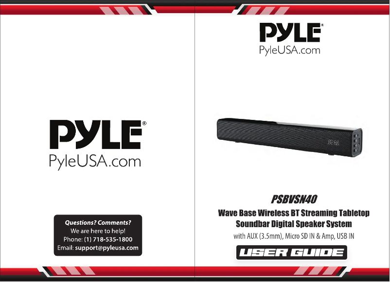 Image de la première page du manuel de l'appareil PSBVSN40