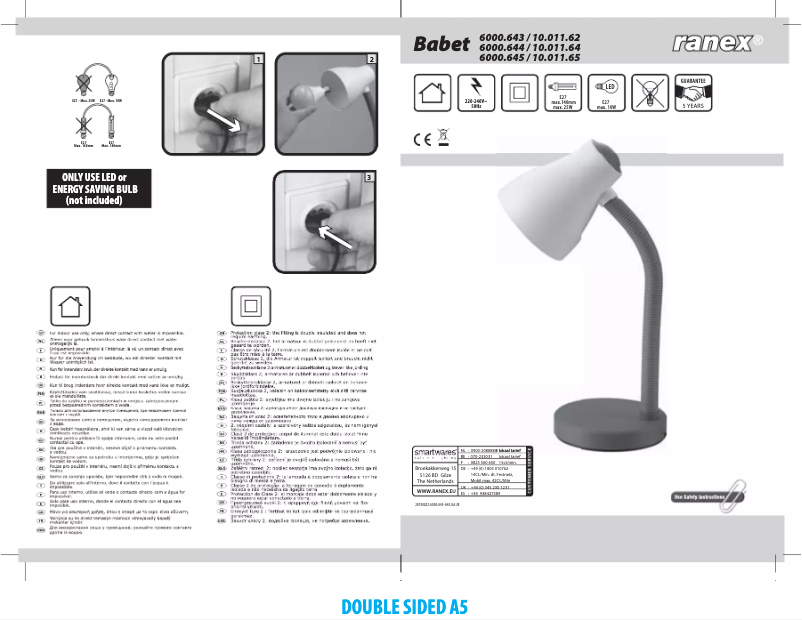 Page 1 de la notice Manuel utilisateur Ranex Babet 6000.645