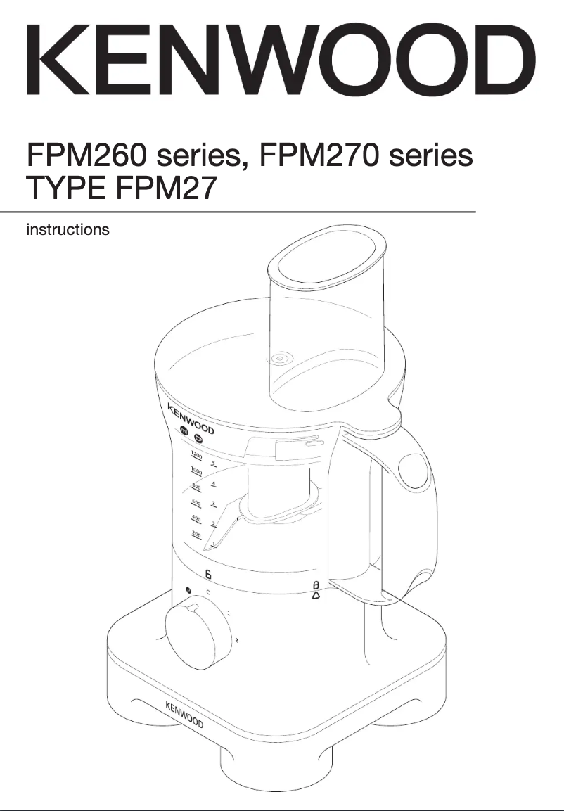 Page n°1 - Manuel utilisateur Kenwood FPM270