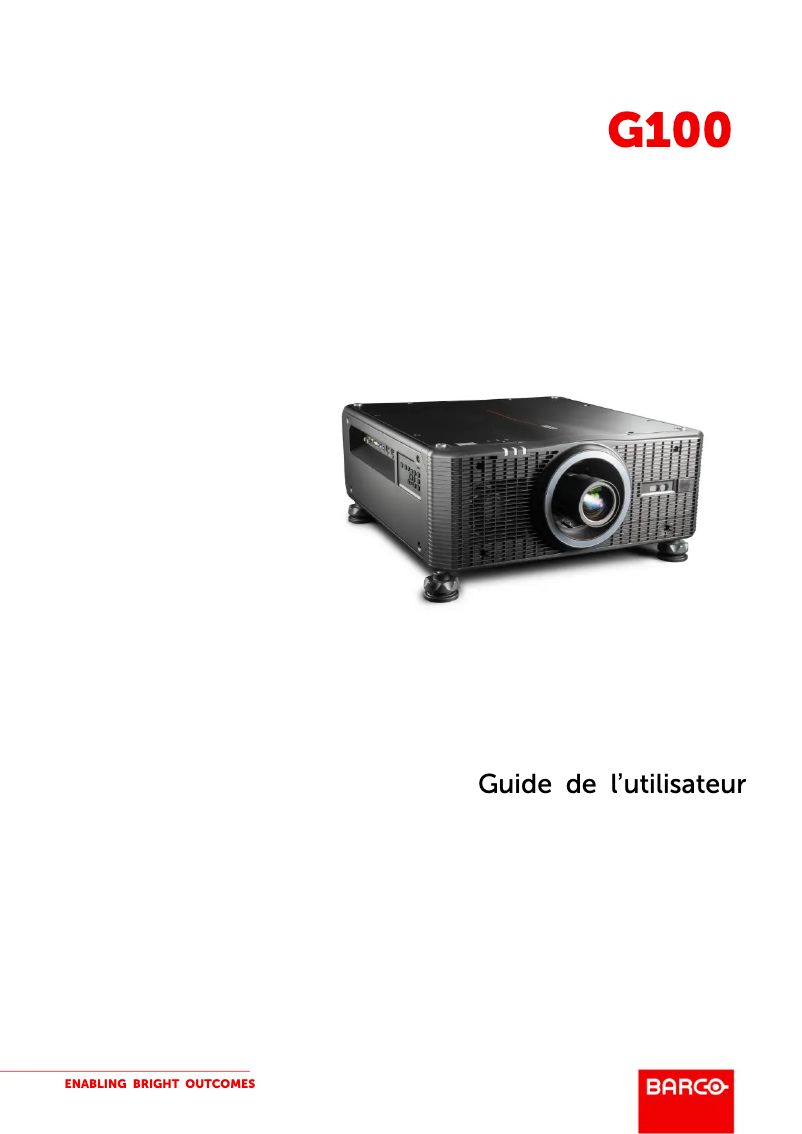 Page n°1 - Manuel utilisateur Barco G100-W16