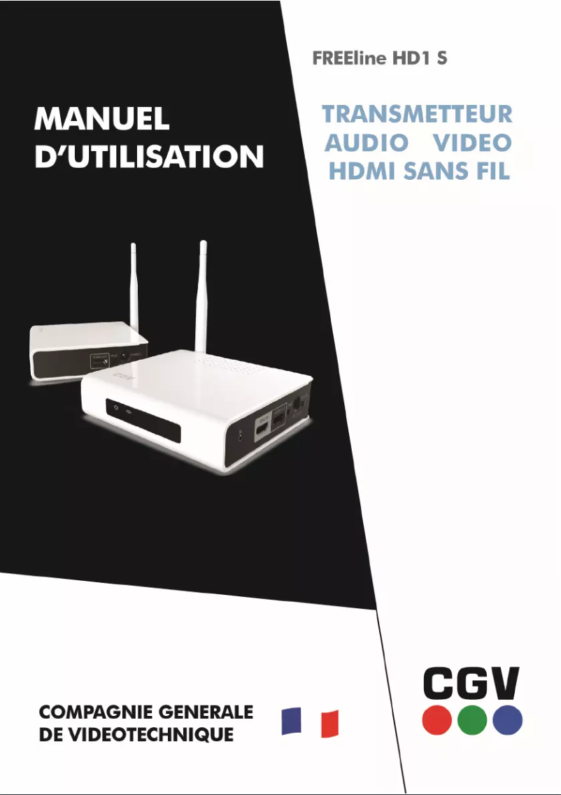 Page 1 de la notice Manuel utilisateur CGV FREEline HD1 S