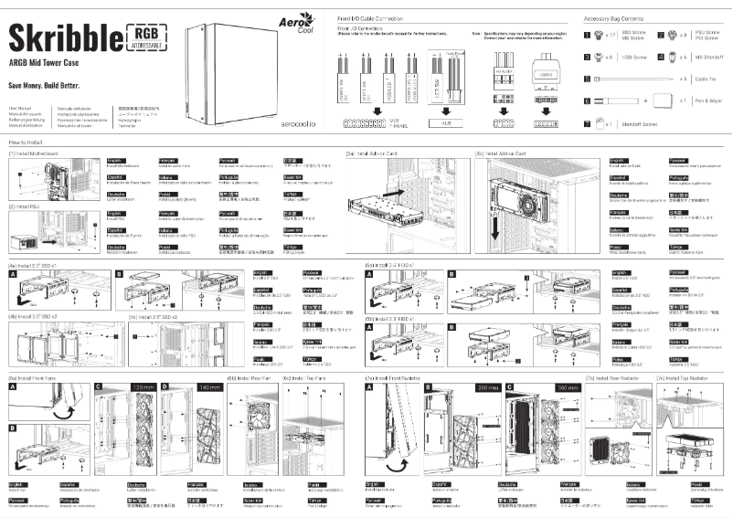Page n°1 - Manuel utilisateur AeroCool Skribble
