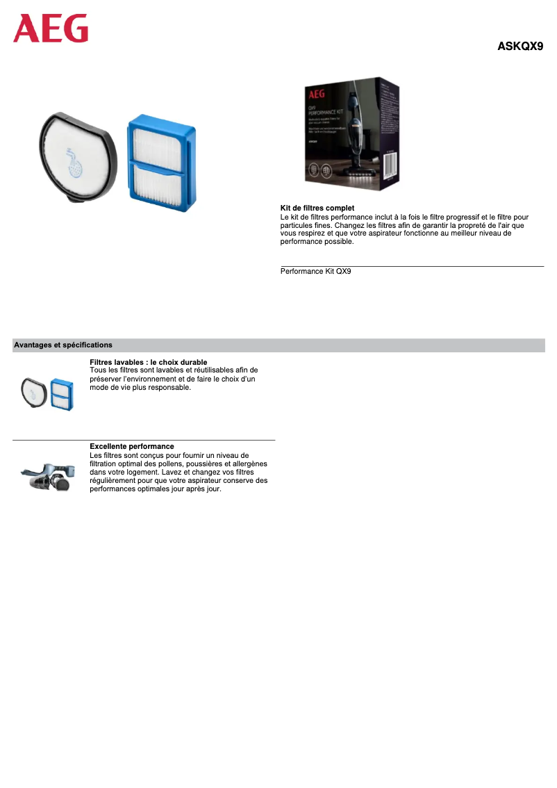 Imagen de la primera página del manual del dispositivo ASKQX9