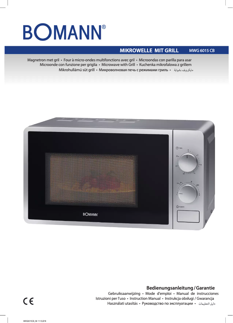 Image de la première page du manuel de l'appareil MWG 6015 CB