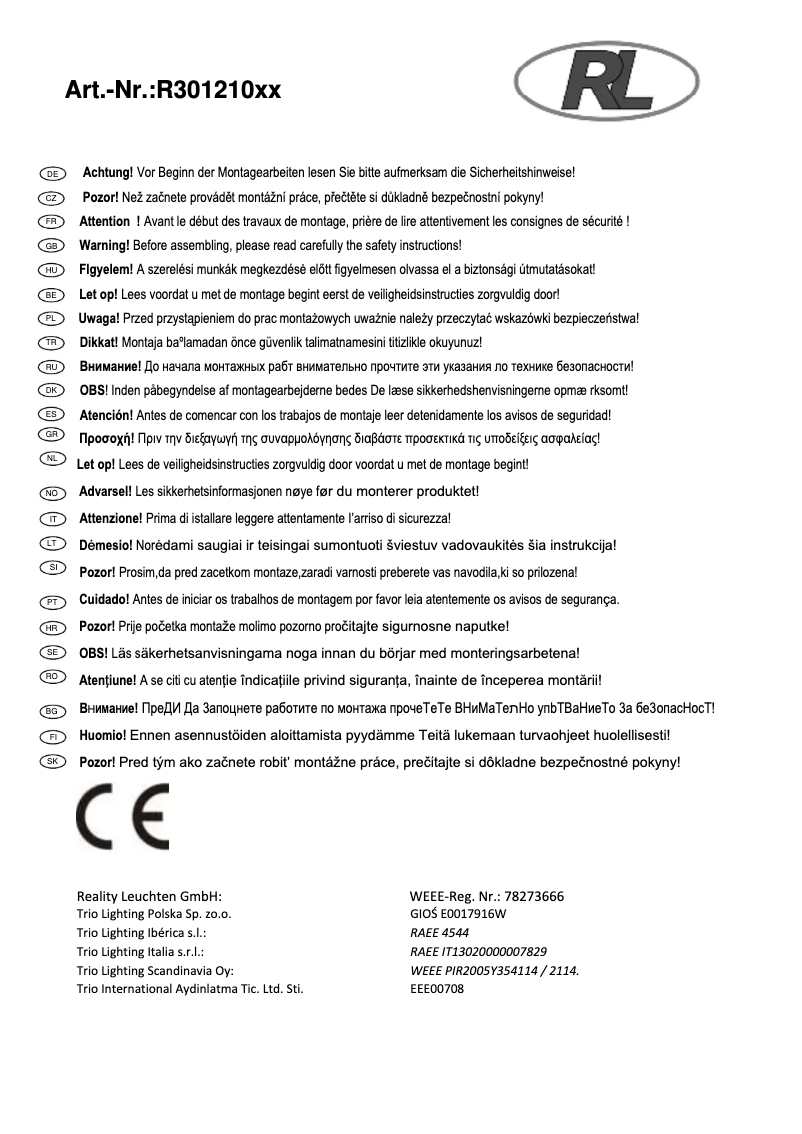 Image de la première page du manuel de l'appareil Magna