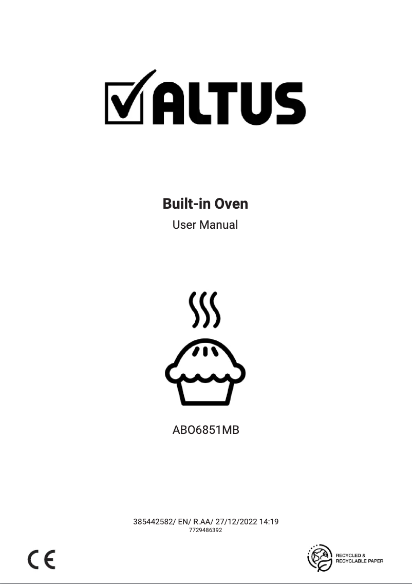 Page 1 de la notice Manuel utilisateur Altus ABO6851MB
