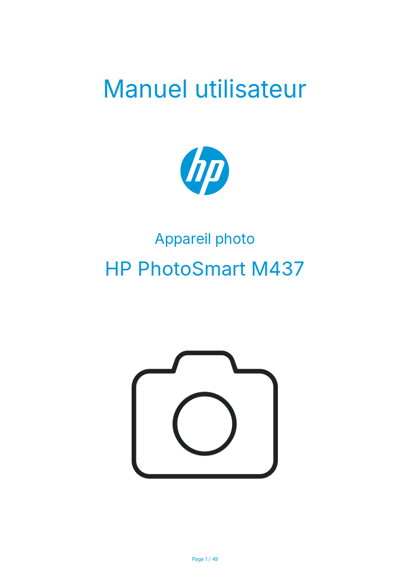 Image de la première page du manuel de l'appareil PhotoSmart M437