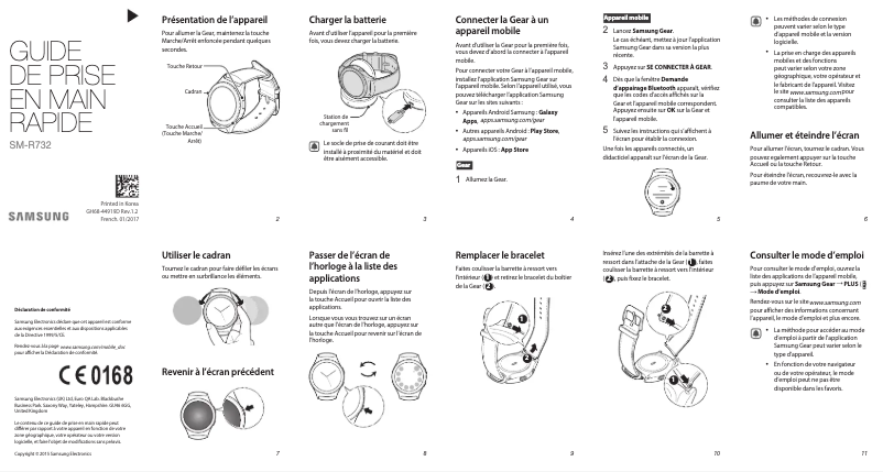 Imagen de la primera página del manual del dispositivo Gear S2 Classic