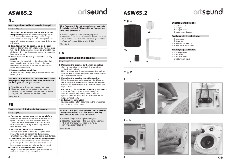 Page n°1 - Manuel utilisateur Artsound ASW65.2