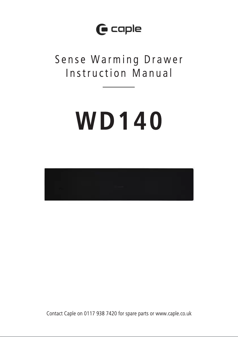 Page 1 de la notice Manuel utilisateur Caple WD140BS