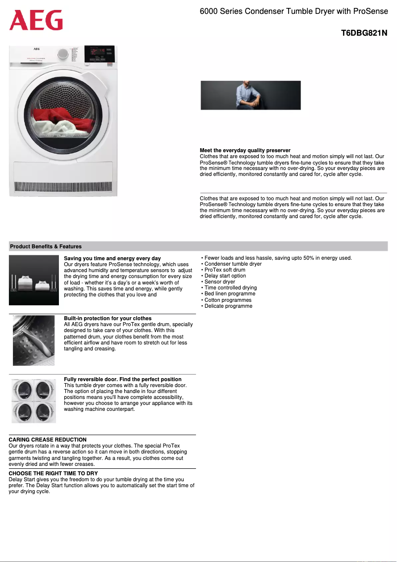 Image de la première page du manuel de l'appareil T6DBG821N