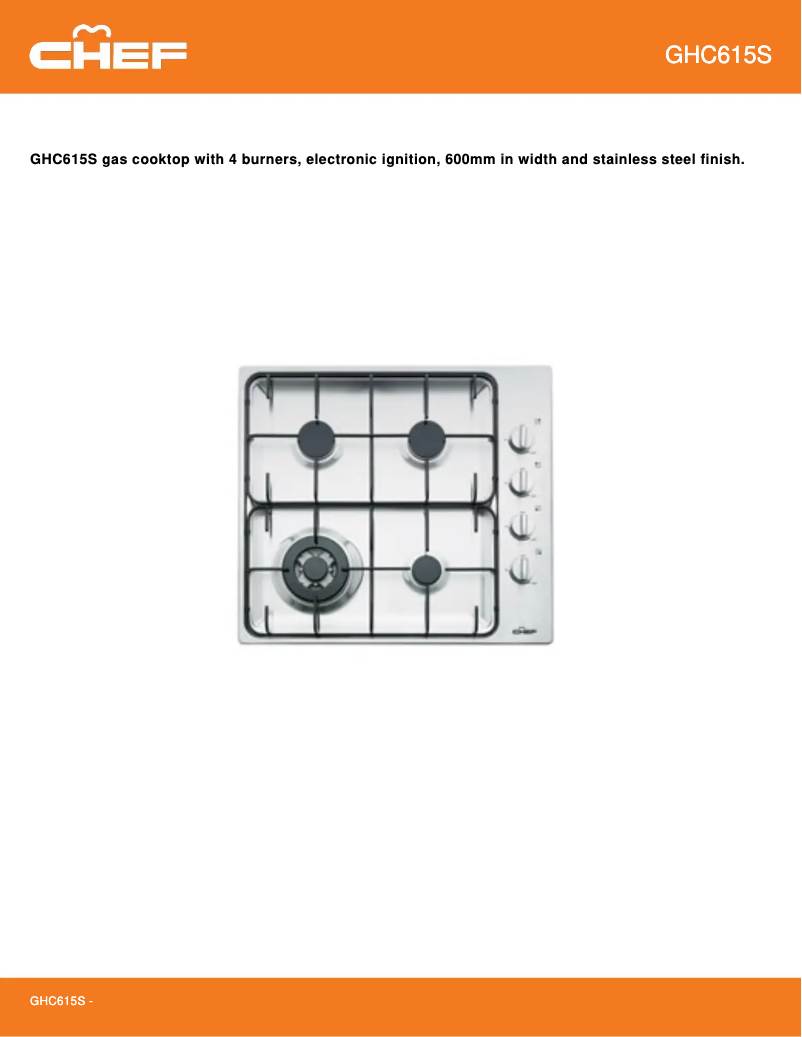 Image de la première page du manuel de l'appareil GHC615S