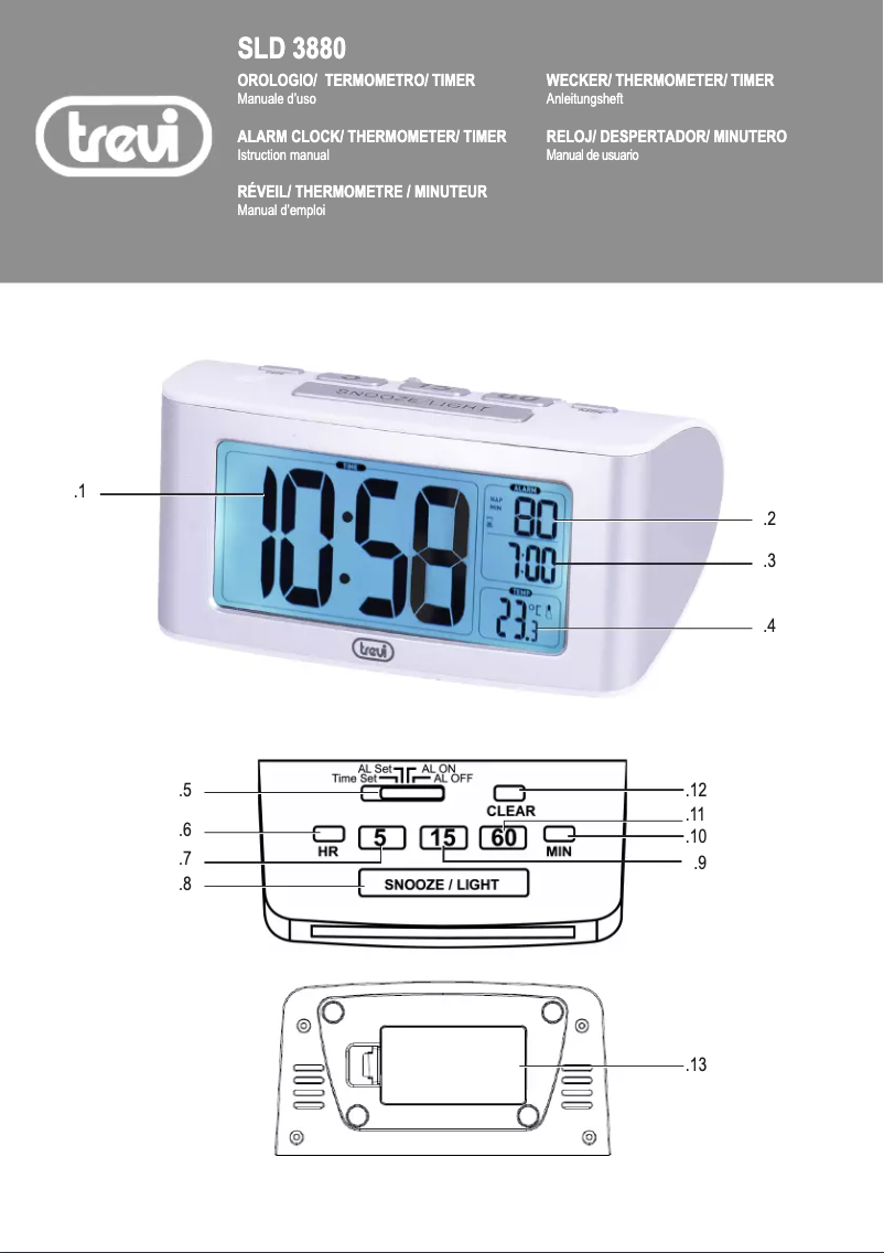 Page n°1 - Manuel utilisateur Trevi SLD 3880
