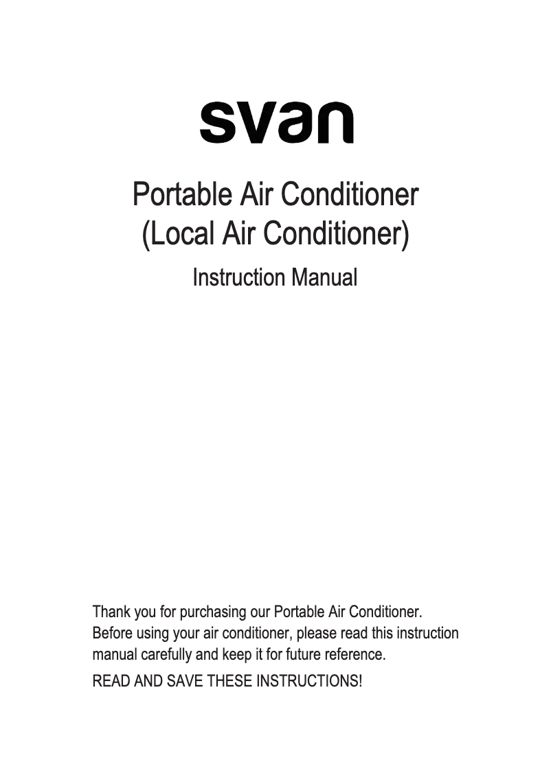 Image de la première page du manuel de l'appareil SVAN122PBC
