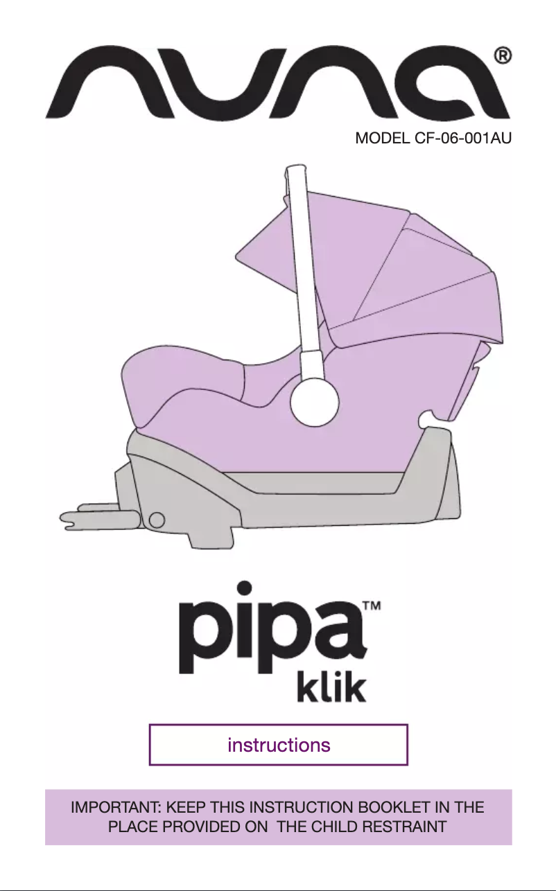 Image de la première page du manuel de l'appareil Pipa Klik