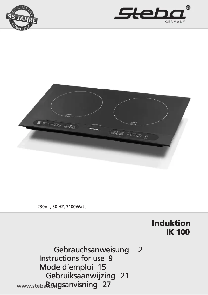 Image de la première page du manuel de l'appareil IK 100