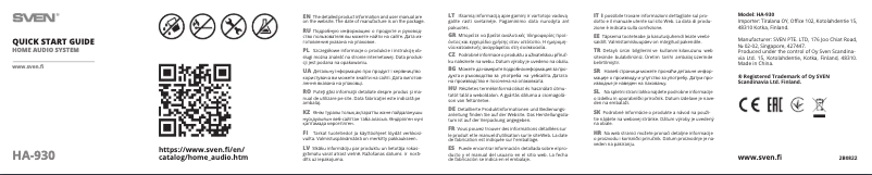 Page 1 de la notice Manuel utilisateur Sven HA-930