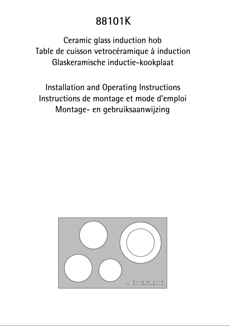 Page 1 de la notice Manuel utilisateur AEG-Electrolux 88101 KFN