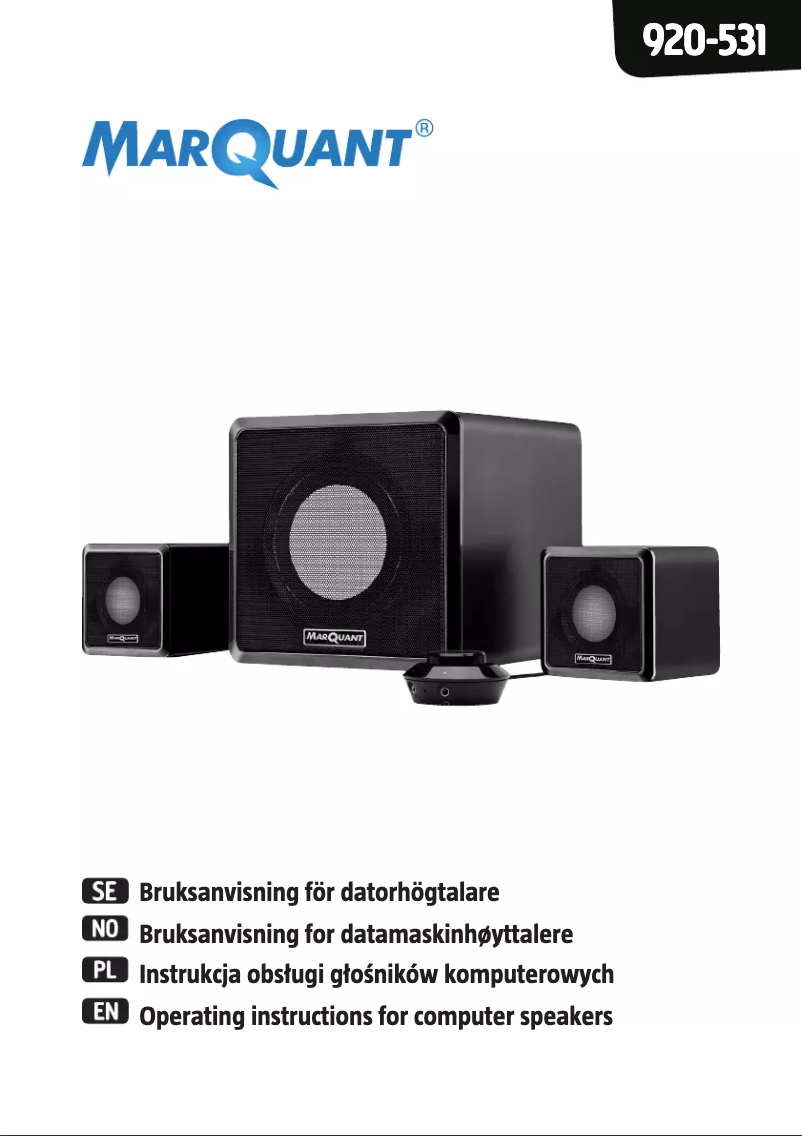 Page n°1 - Manuel utilisateur Marquant 920-531