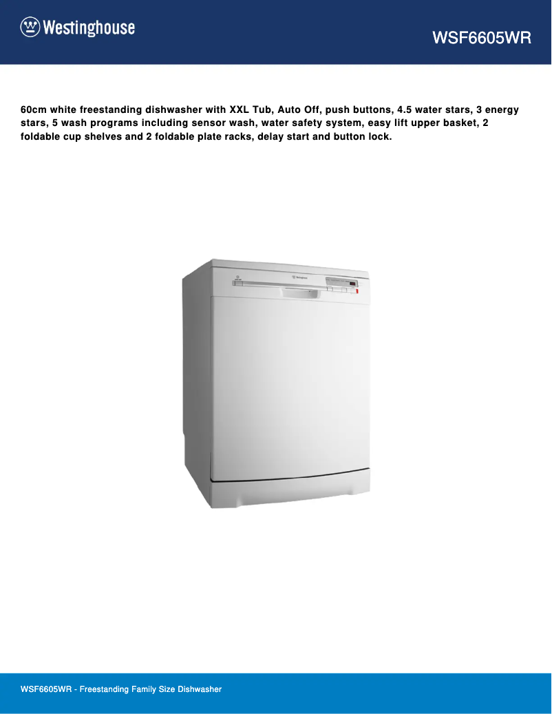 Image de la première page du manuel de l'appareil WSF6605WR