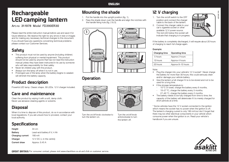 Image de la première page du manuel de l'appareil FD390ER30
