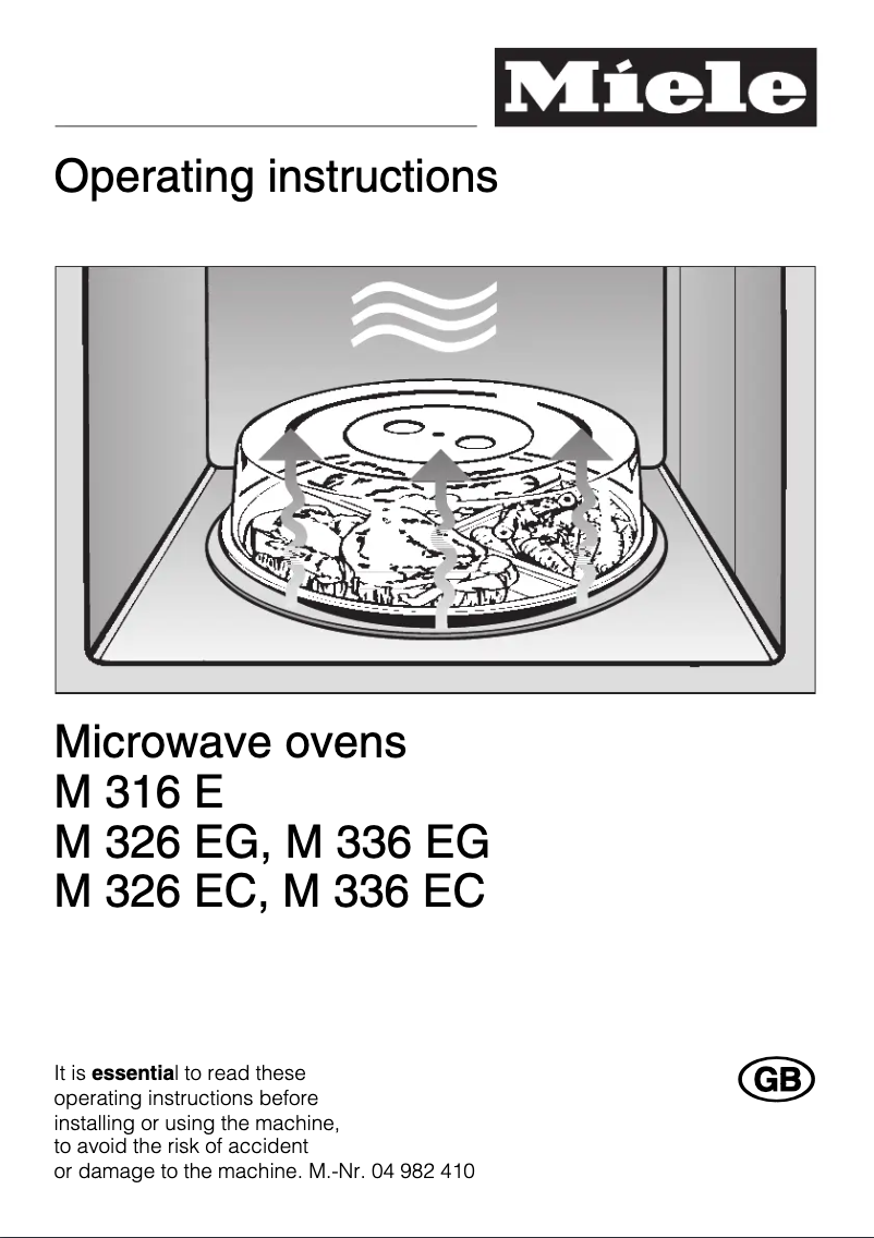 Page n°1 - Manuel utilisateur Miele M 326 EC