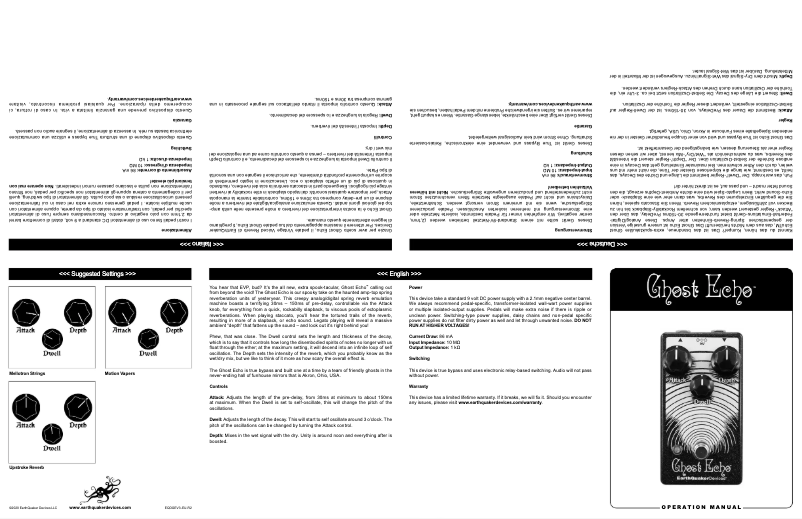 Image de la première page du manuel de l'appareil Ghost Echo