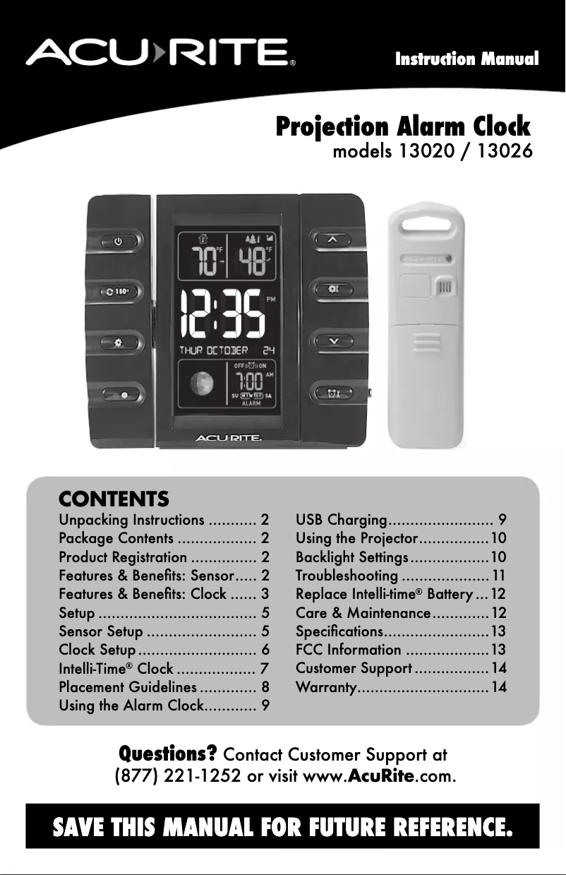 Image de la première page du manuel de l'appareil 13020