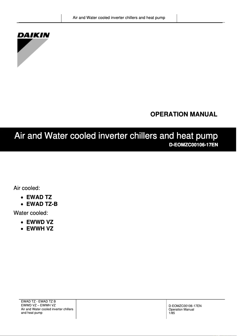 Image de la première page du manuel de l'appareil EWAD450TZSSB2
